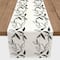 Black Leaf Stripes 16" x 90" Cotton Twill Runner